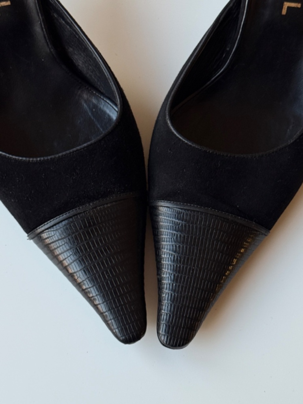CHANEL vintage black suede mules, EU 39.5 / US 9, 3.5’’ heel - Picture 4 of 15